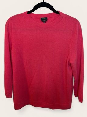 Talbots 100% Pure Cashmere Crewneck Sweater - Vibrant Pink - Women's Large